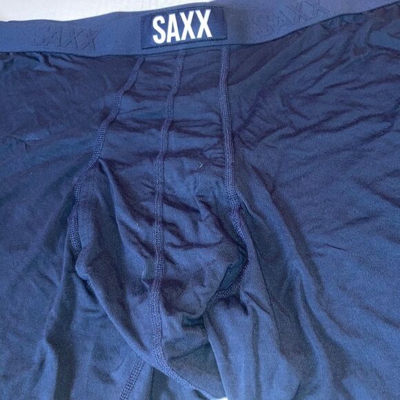 SAXX Ultra Super Soft Stretch Boxer Brief BallPark Pouch Navy Blue L and XXL - Picture 6 of 14